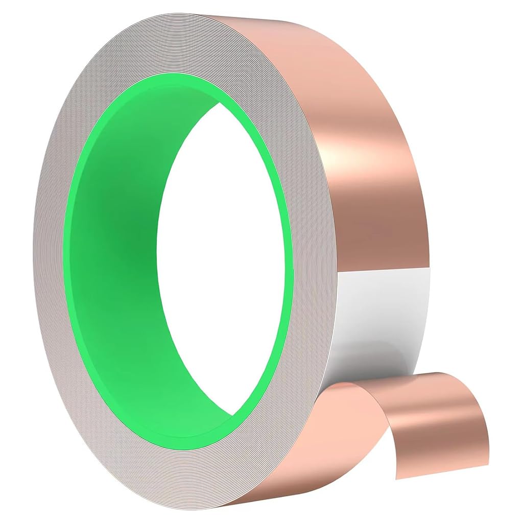 HASTHIP Copper Slug Tape 2cmx20m Copper Tape for Wrapping and Insulating Wire Circuits, Cuttable Self Adhesive Copper Tape High Temperature Resistant Electromagnetic Shielding Copper Tape HASTHIP Copper Slug Tape 2cmx20m Copper Tape for Wrapping and Insulating Wire Circuits, Cuttable Self Adhesive Copper Tape High Temperature Resistant Electromagnetic Shielding Copper Tape